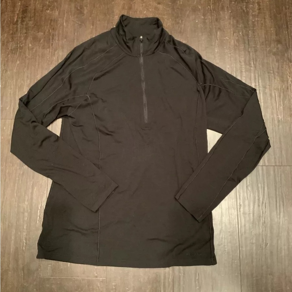 Patagonia Black 1/4 Zip Pullover Base Layer Shirt Men’s Large